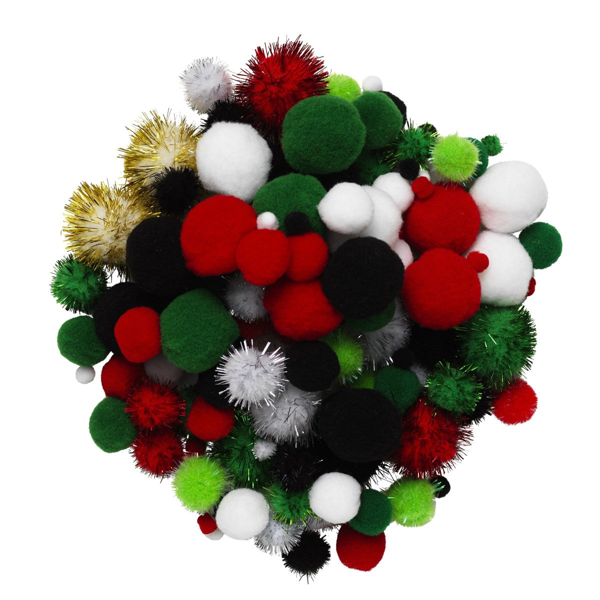 Pompons - 150 stuks - Kerst