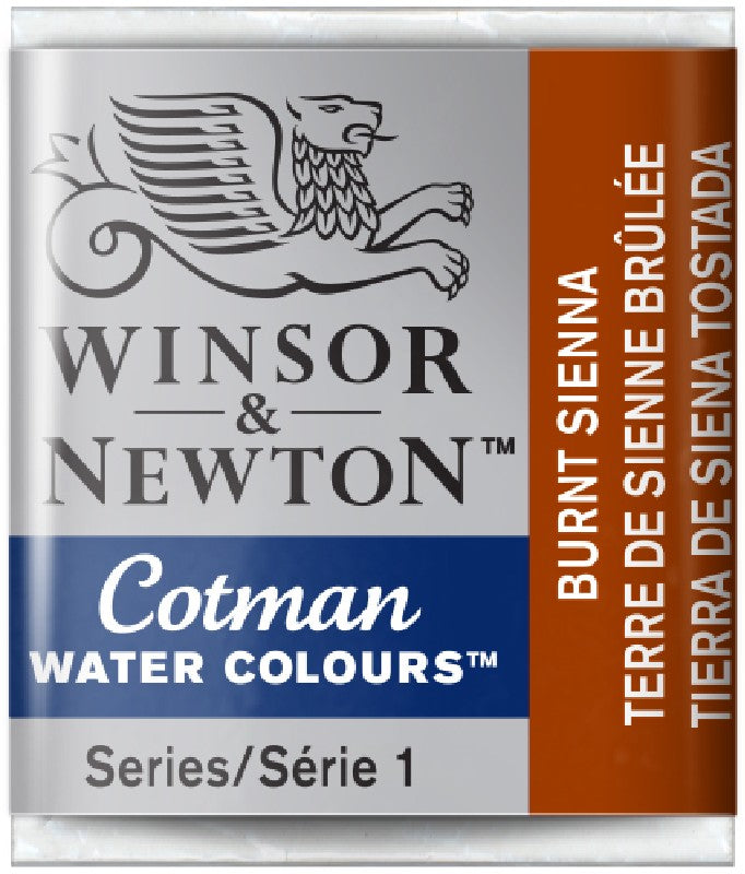 W&N Cotman Watercolours - half napje - burnt sienna