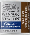 W&N Cotman Watercolours - half napje - burnt amber