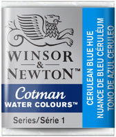 W&N Cotman Watercolours - half napje - cerulean blue hue