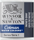 W&N Cotman Watercolours - half napje - paynes grey