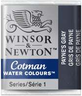W&N Cotman Watercolours - half napje - paynes grey