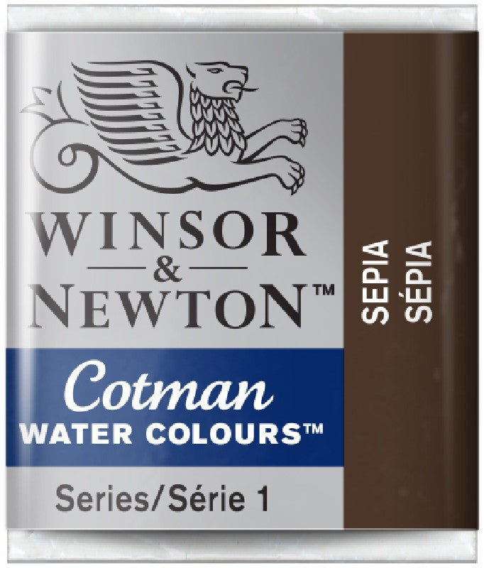W&N Cotman Watercolours - half napje - sepia