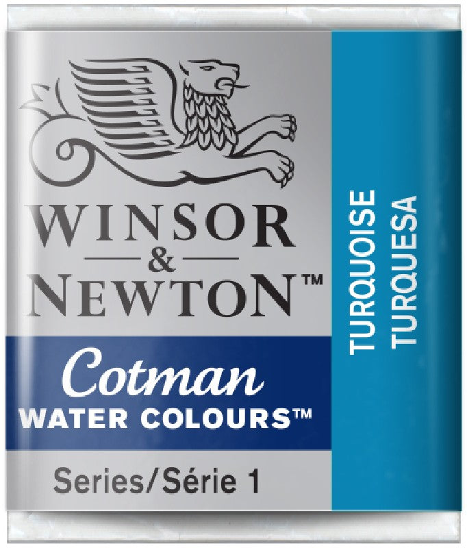 W&N Cotman Watercolours - half napje - turquoise