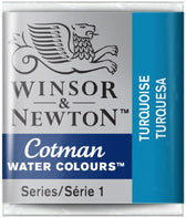 W&N Cotman Watercolours - half napje - turquoise