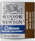 W&N Cotman Watercolours - half napje - vandyke brown