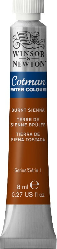 W&N Cotman Watercolours - tube - 8 ml - burnt sienna