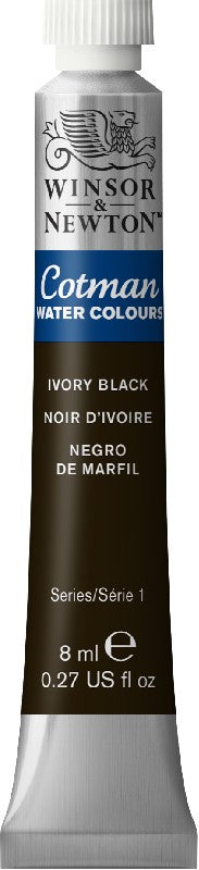 W&N Cotman Watercolours - tube - 8 ml - ivory black