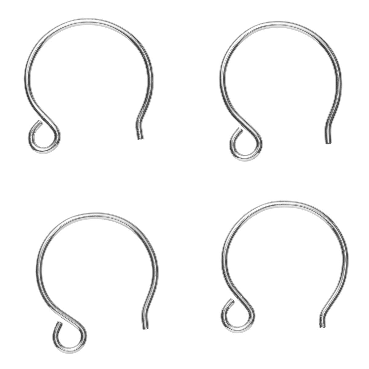 Oorhaakje - 925 zilver - 12 mm - 4 stuks