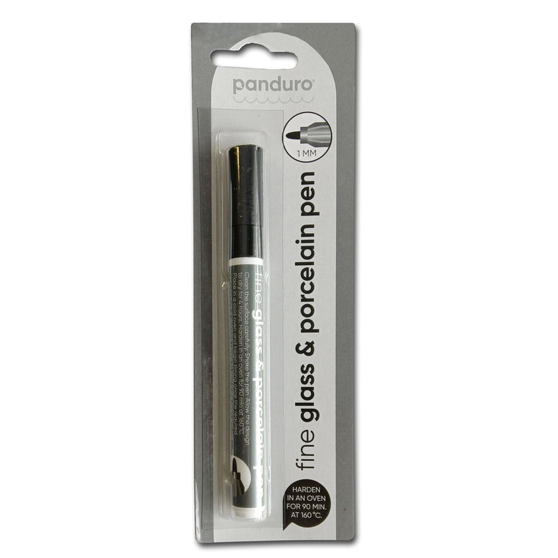 Glas- en porseleinstift - 1 mm - zwart