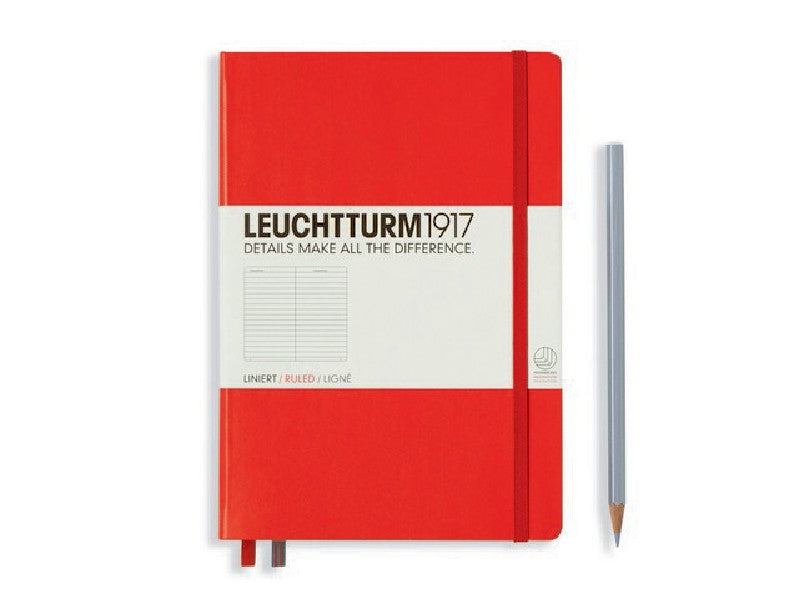 LEUCHTTURM1917 - notebook A5 - lijntjes - rood