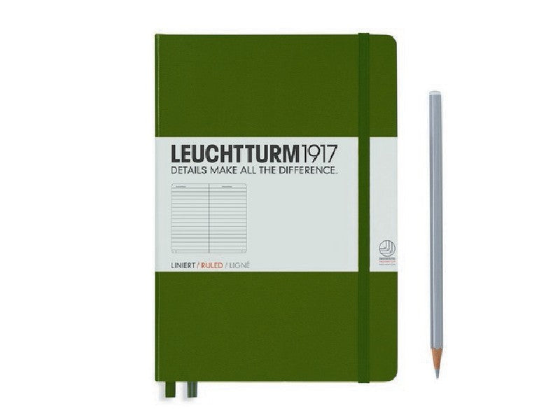 LEUCHTTURM1917 - notebook A5 - lijntjes - legergroen