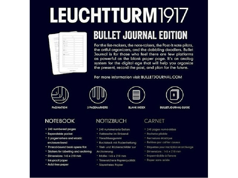 LEUCHTTURM1917 - Bullet Journal - A5 - zwart