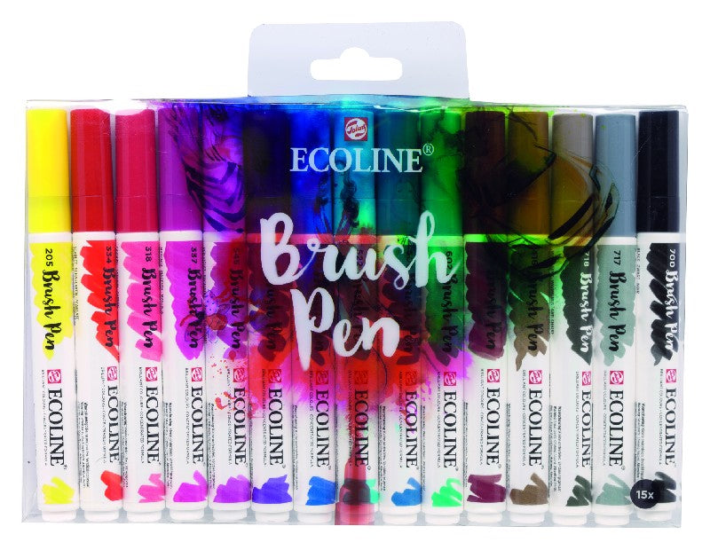 Ecoline Brush Pen set - 15 stuks