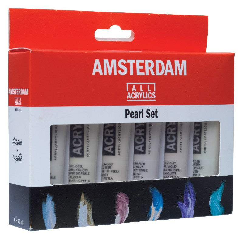 Amsterdam acrylverf set - 6 stuks - parel