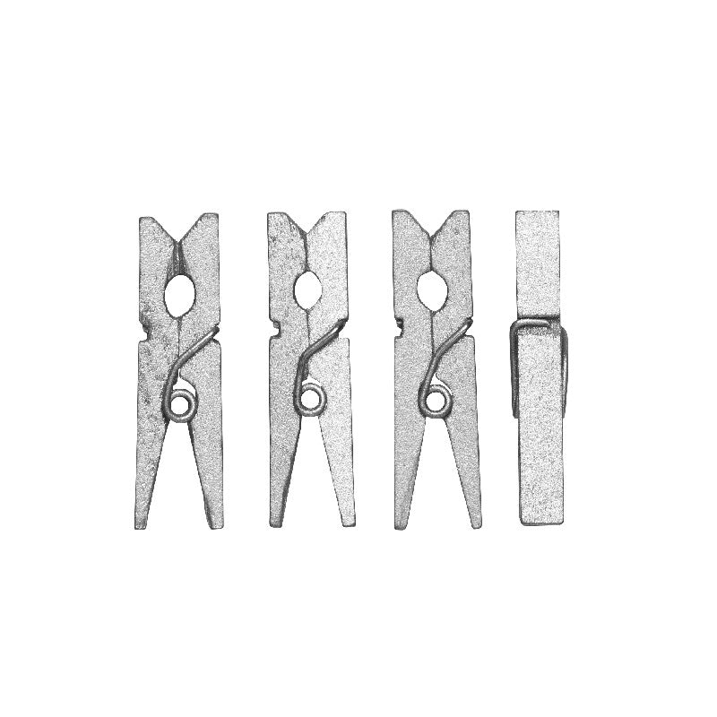 Wasknijper mini 48 stuks/ 30 mm- Zilver