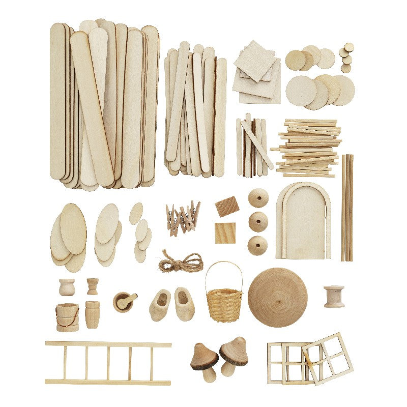 Miniaturen - poppenhuis basisset 147-delig