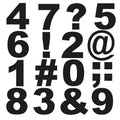 stickers nummers 5 cm - 80 stuks zwart