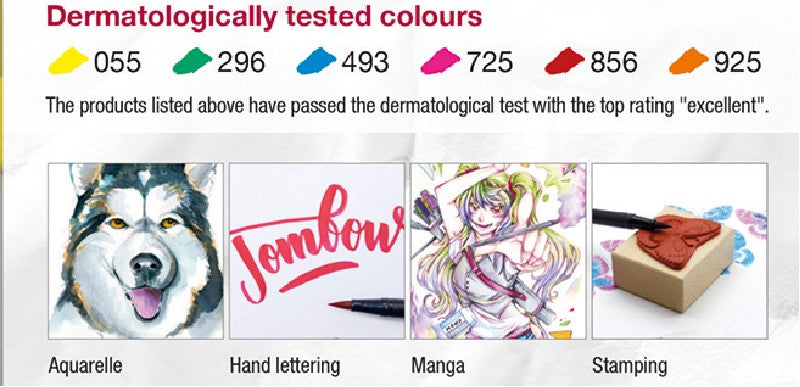 Tombow ABT Dual Brush Pen set - 6 stuks - assorti colours