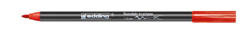 edding 4200 porcelain brushpen - 1 tot 4 mm - rood