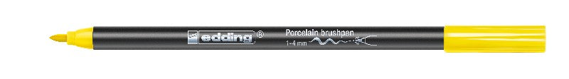 edding 4200 porcelain brushpen - 1 tot 4 mm - geel