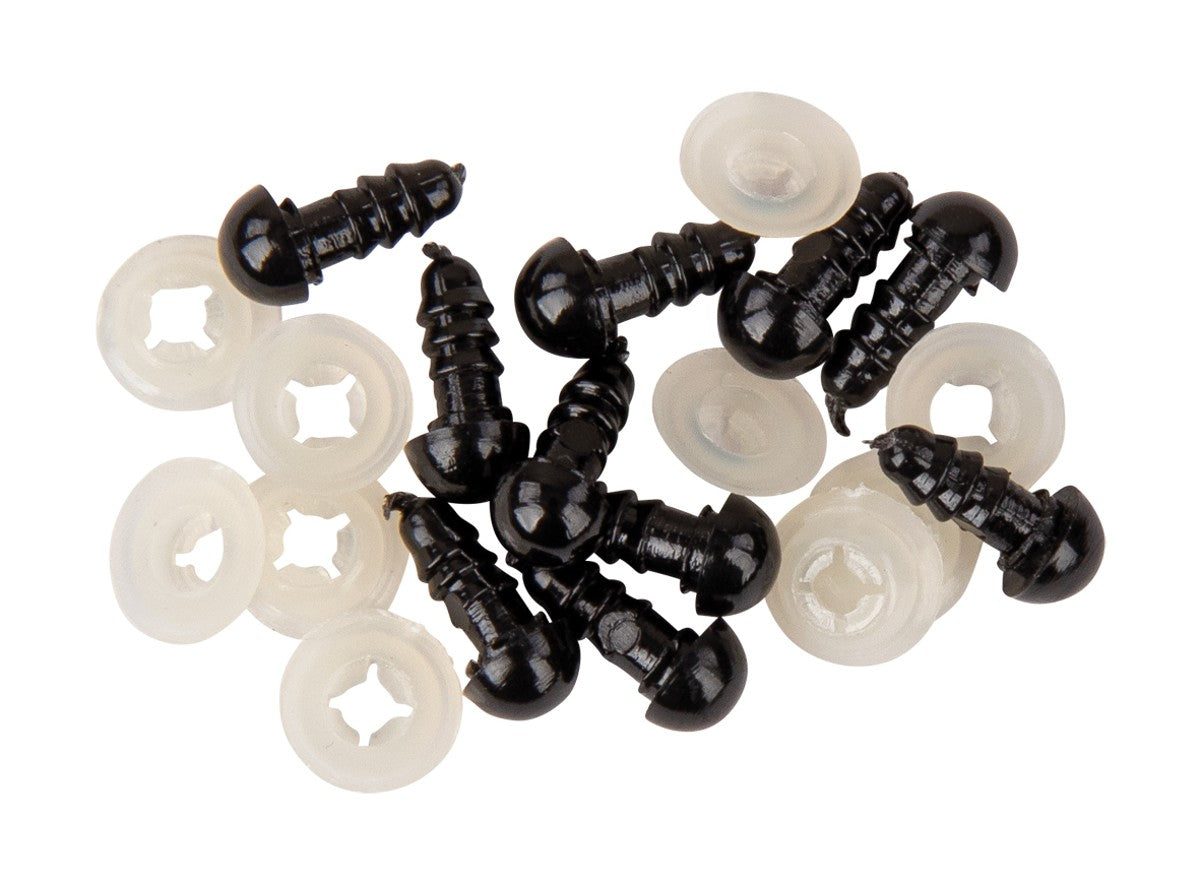 Kunststof veiligheidsogen - 6 mm - zwart