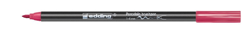edding 4200 porcelain brushpen - 1 tot 4 mm - karmijnrood