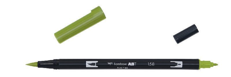Tombow ABT Dual Brush Pen - 158 dark olive