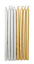 Kaarsjes - 16 stuks - goud en zilver