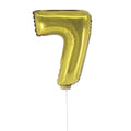 Cijferballon goudkleurig - 32 cm - 7