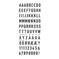 Stickers - hoofdletters en cijfers - zwart