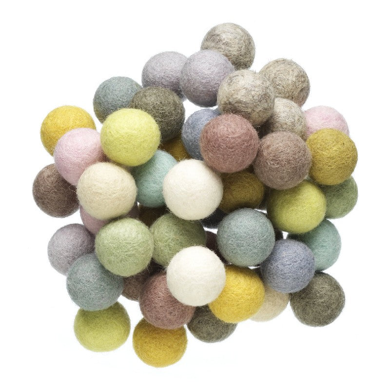 Wolvilt bolletjes - Ø20 mm - 50 stuks - pastelmix