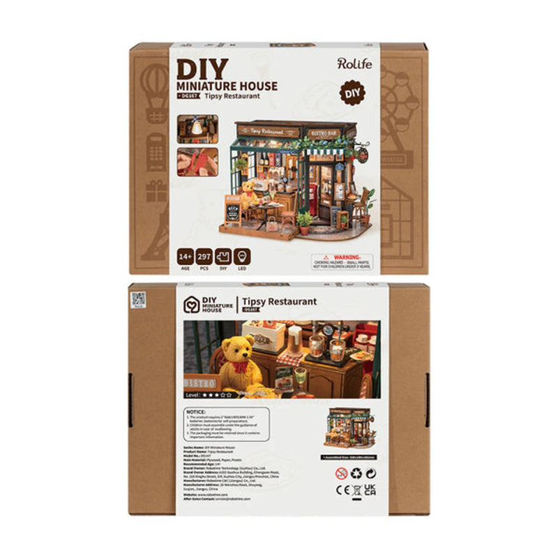 Robotime miniatuur DIY kit - Tipsy Restaurant