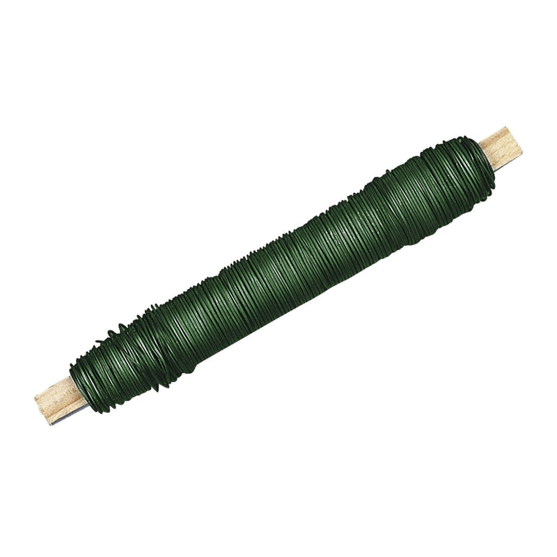 Wikkeldraad - 35 meter/0,5 mm - groen gelakt