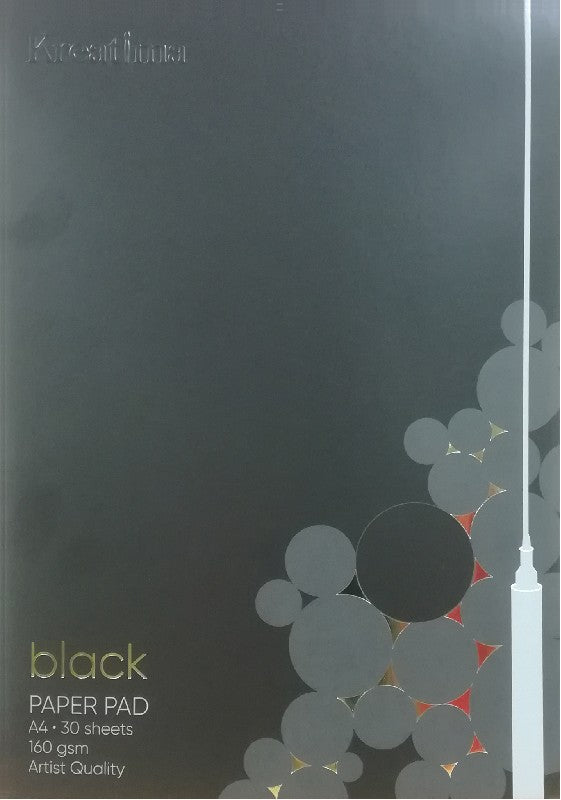 Blok tekenpapier - 30 vellen zwart papier - A4