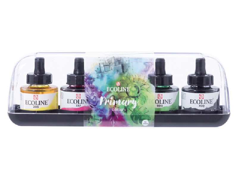 Ecoline inkt set - 5 stuks - primaire kleuren
