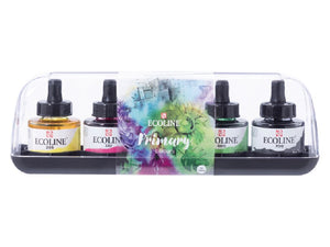 Ecoline inkt set - 5 stuks - primaire kleuren