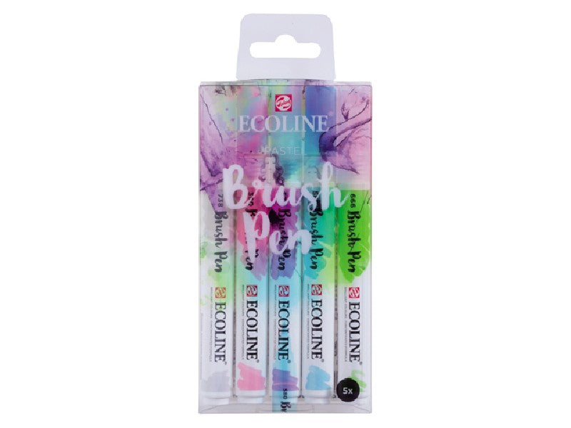 Ecoline Brush Pen set - 5 stuks - pastel