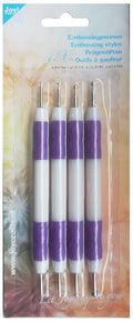 Set van 4 dubbelzijdige embossingpennen