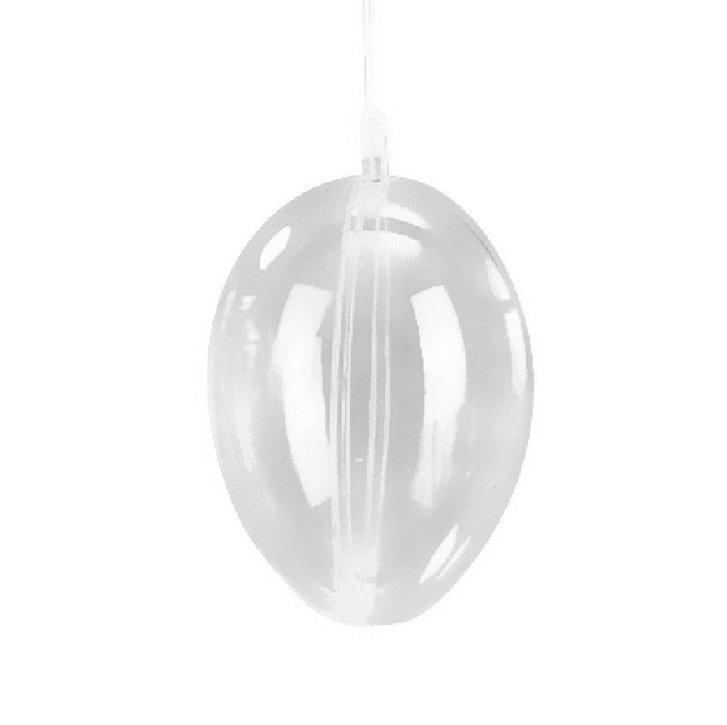 Plastic ei 10cm transparant