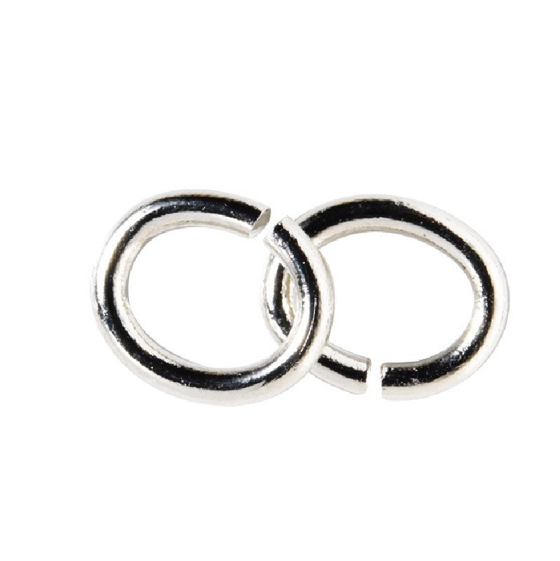 buigringen ovaal 5x6 mm - 10 stuks zilverkleurig