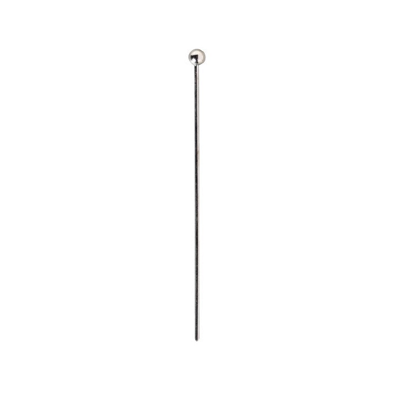 Kettelstiften - ronde kop - 30 mm - zilverkleurig