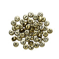 Kralenmix - letters - goudkleurig