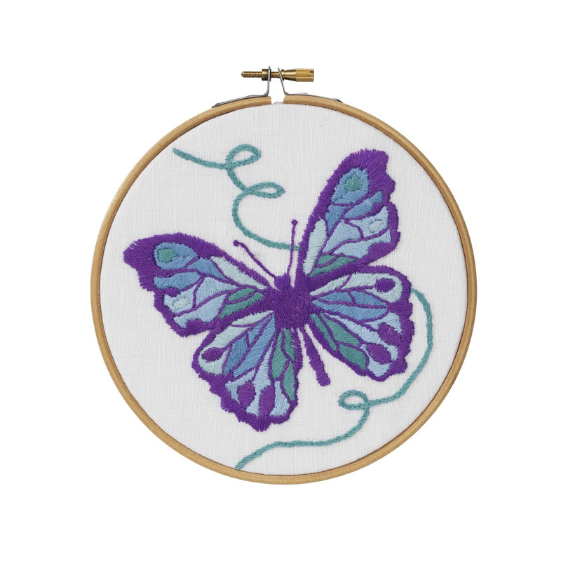 Borduurpakket - 15 cm - vlinder