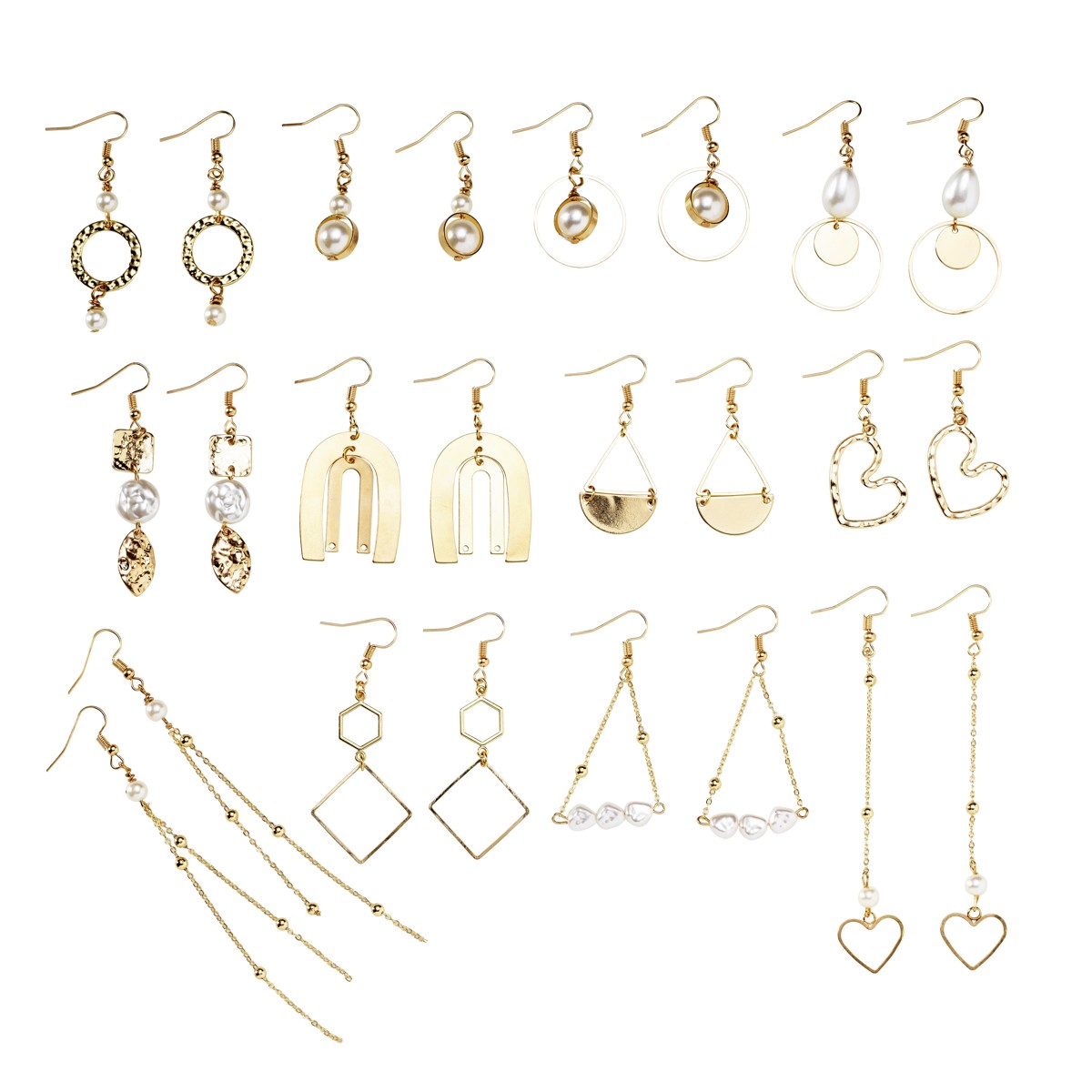 Sieraden set - oorbellen - goudkleurig