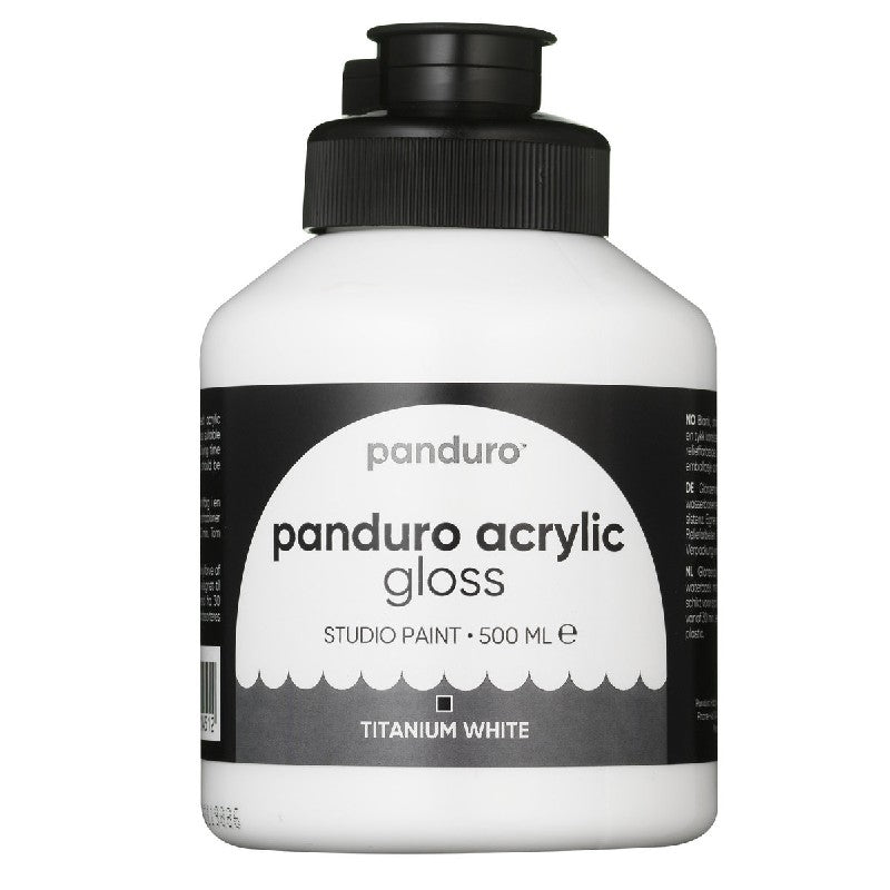 Panduro acrylverf glans - 500 ml - titaanwit