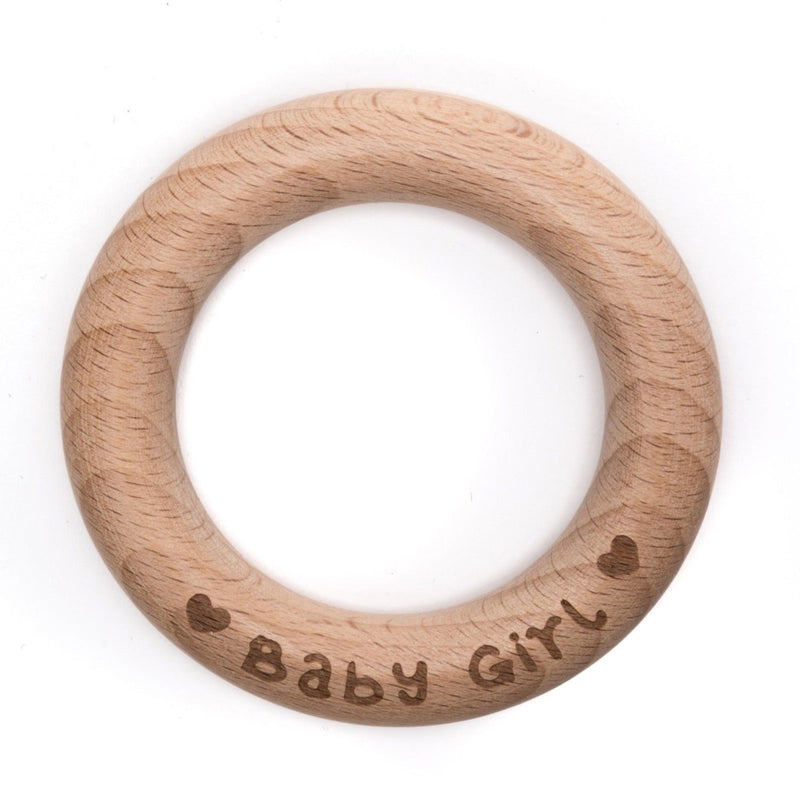 houten bijtring 'Baby Girl'