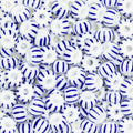 Rocailles - 9/0 - blauw gestreept