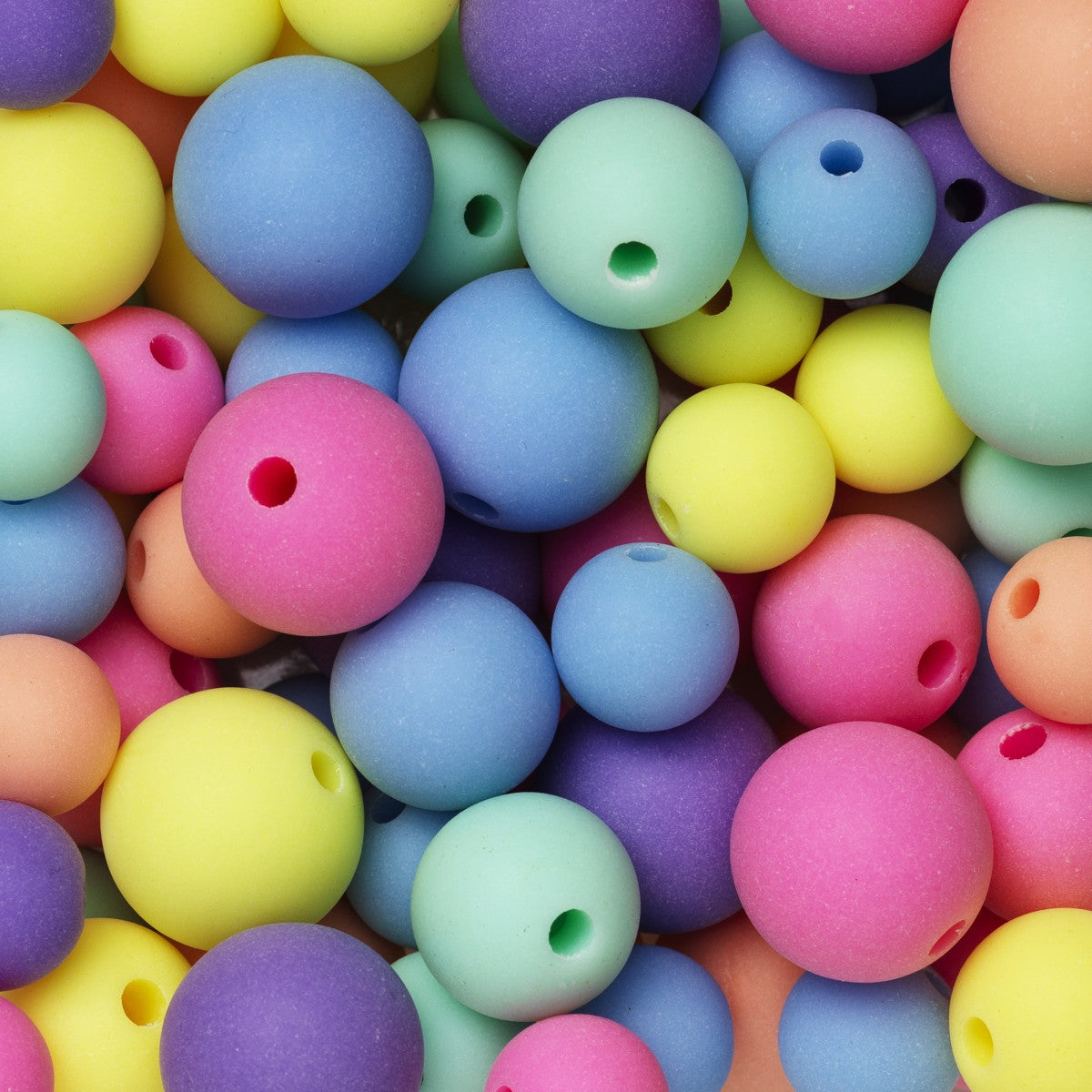 Kralenmix - 124 stuks - pastel