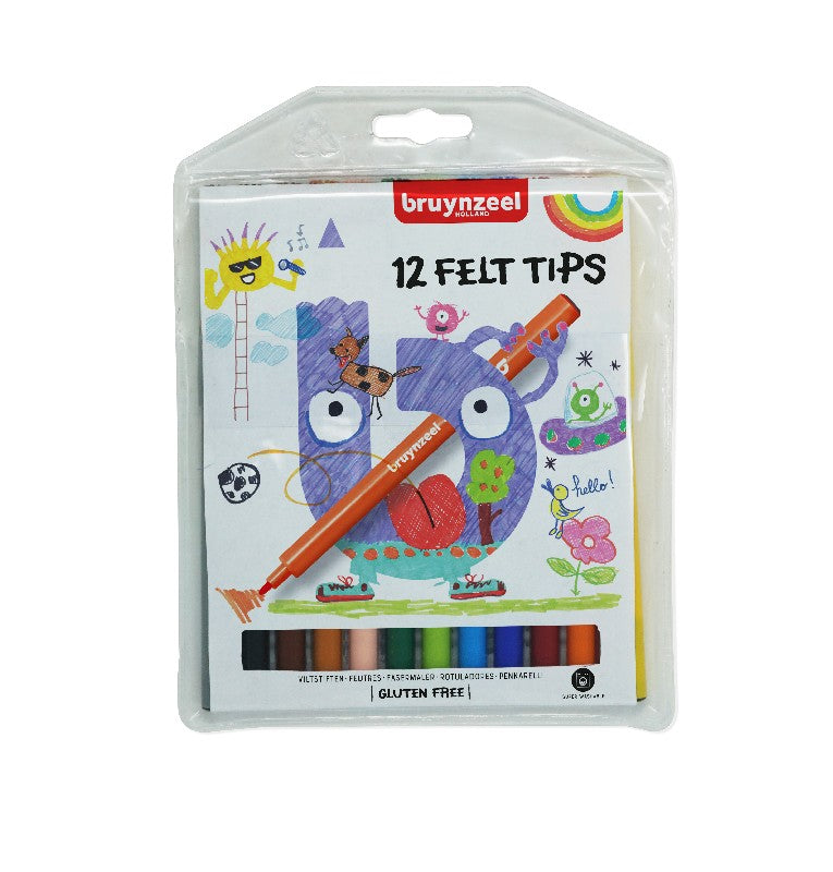 Bruynzeel Kids - viltstiften - 12 stuks